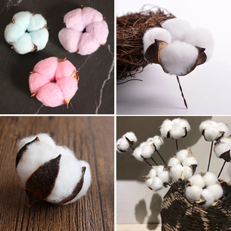 

Dried Cotton Branch Immortal Cotton Artificial Plants Flower Branch Home Decoration Artificial Flower Flower Arrangement Props
