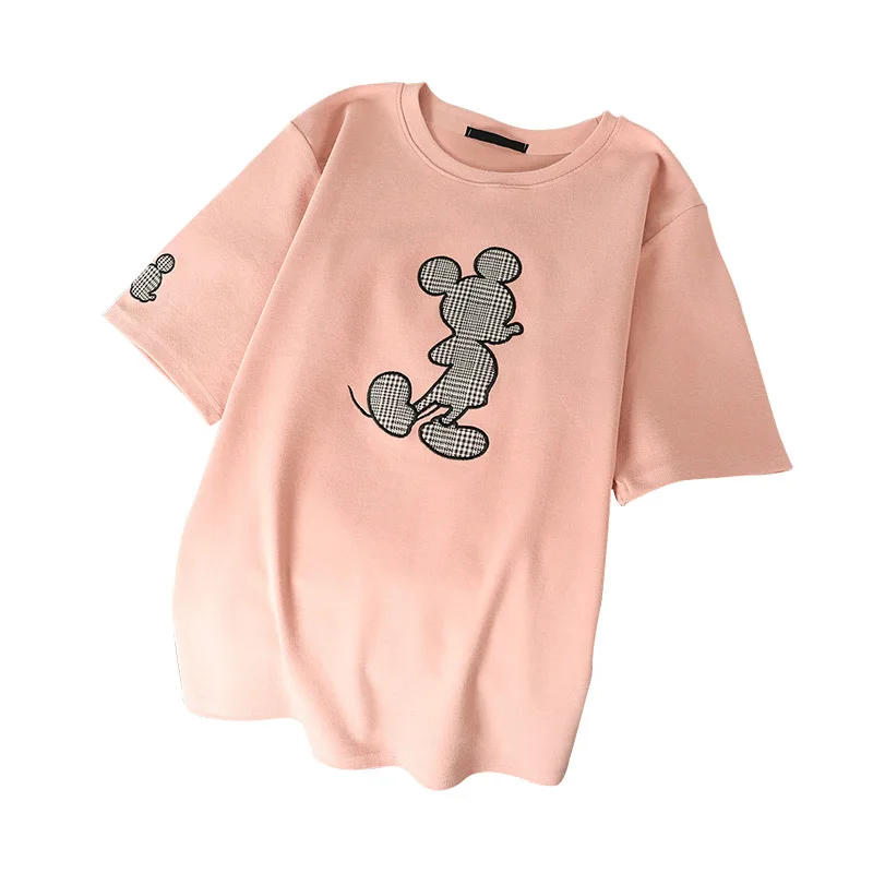 

korean edition mickey cotton short sleeve T-shirt summer 2021 new female loose half sleeve white shirt ins