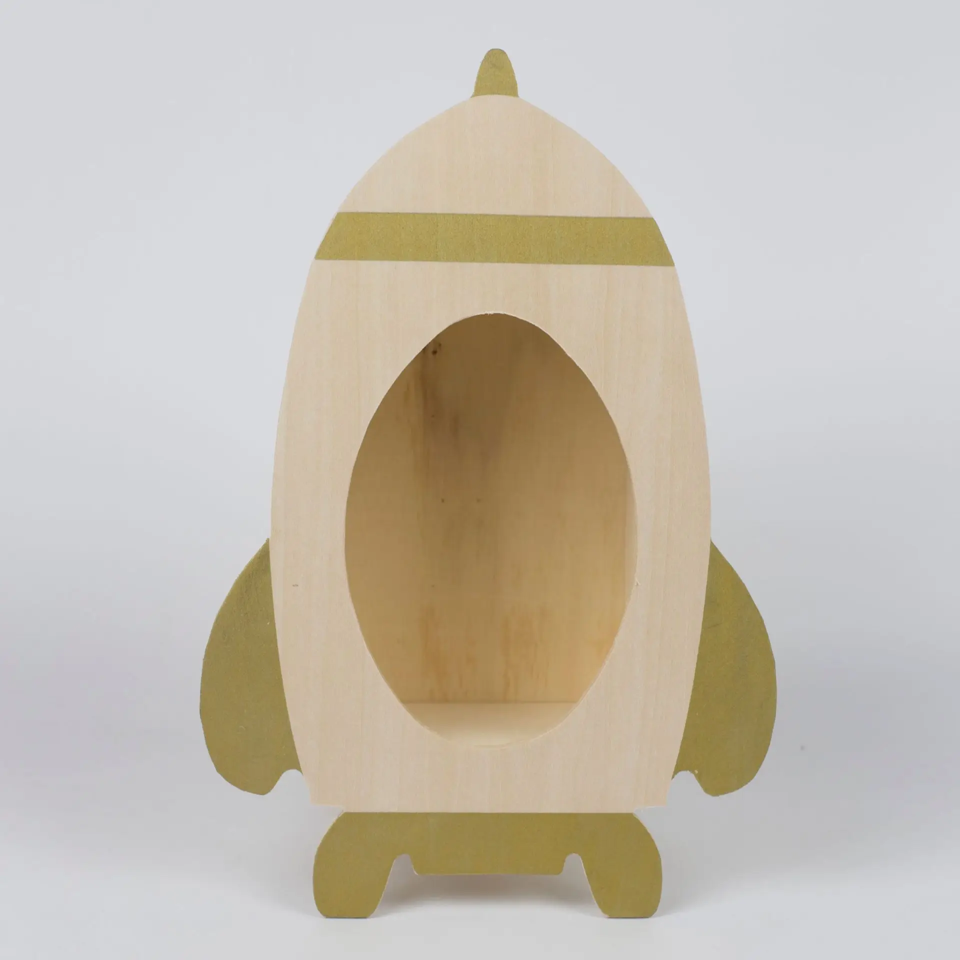 Children Storage Box Ins Solid Wood Rocket Large Decorative House Rack Decoration Ornaments Children's Room Props |