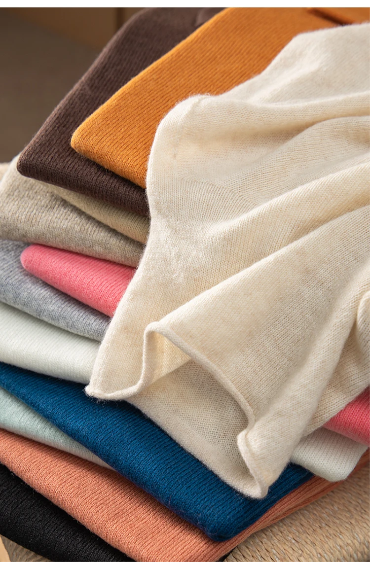 

Women Wool Sweater Turtleneck Basic Female New