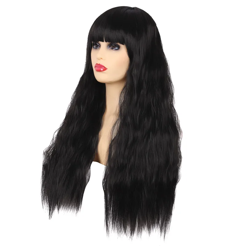 Длинные волнистые волосы MapofBeauty светло коричневые черные с челкой карнавальный костюм для женщин