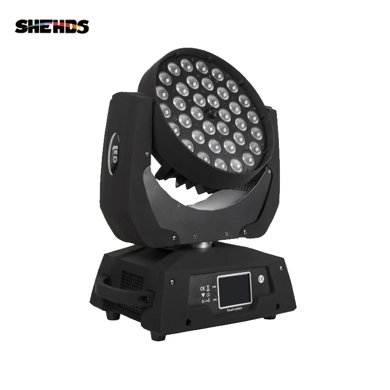 LED Washing Zoom Moving Head Light 36x12W/18W RGBW/+UV Touch Screen Suitable For DMX Stage Light Professional/KTV Effect Light