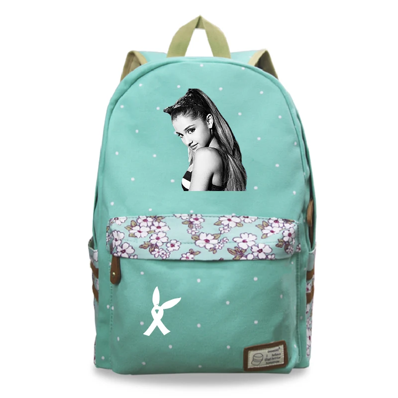 23 Mochila Feminina Ariana Grande рюкзак для ноутбука женский рюкзак для путешествий цветок волнистая точка школьные сумки для девочек-подростков - Цвет: 23