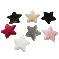 42pcslot 4 8cm mix colors felt star shape padded appliques for bb clip accessories and diy kid patches