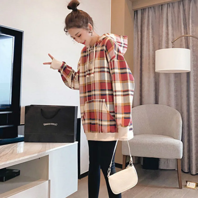 

Sweater Women Loose Korean Version of The New Autumn Winter Ins Tide Plaid Top Super Firepower Foreign Style Jacket Japanese