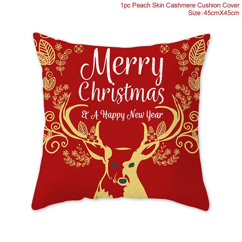 03-9 FENGRISE Merry Christmas украшение для дома Санта Клаус Подушка с оленем чехол Рождество Рождество Navidad счастливый год - Цвет: 03-9
