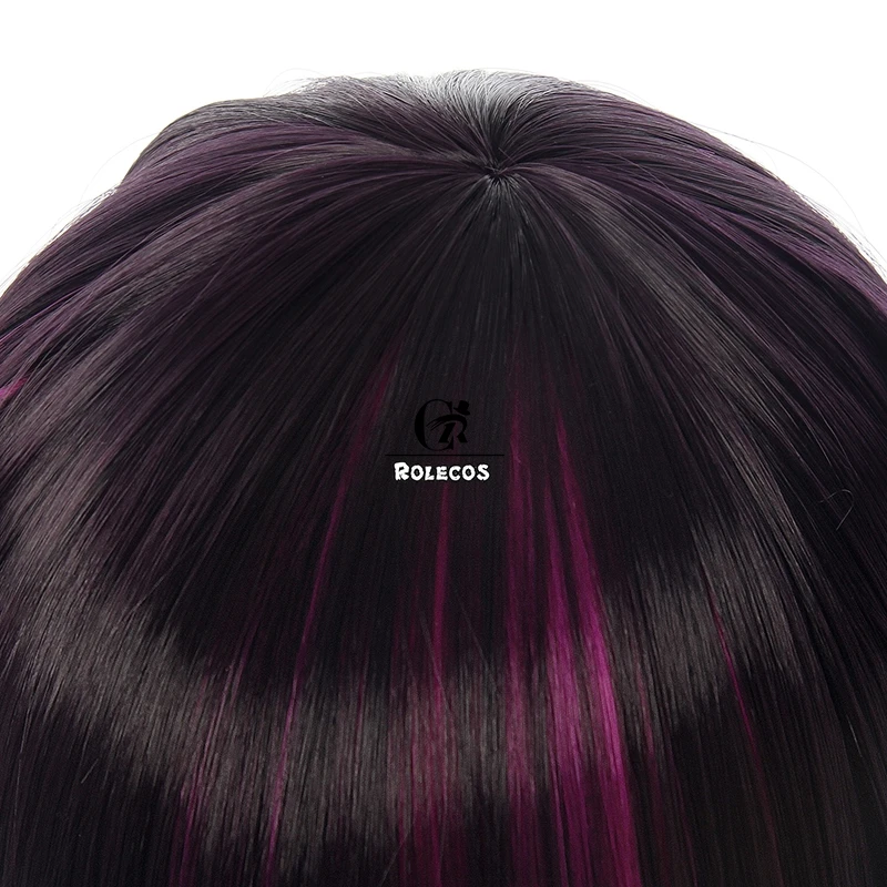 Парик для косплея ROLECOS из аниме витая страна чудес Lilia Vanrouge черных синтетических