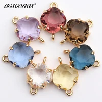 assoonas m438jewelry accessoriesglass earrings18k gold plated jewelry makingcharmdiy earrings pendant10pcslot
