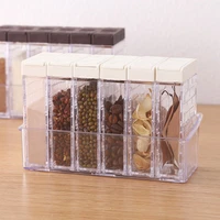 6pcsset spice seasoning box pp salt pepper jars box for kitchen spice storage organizer box home organization