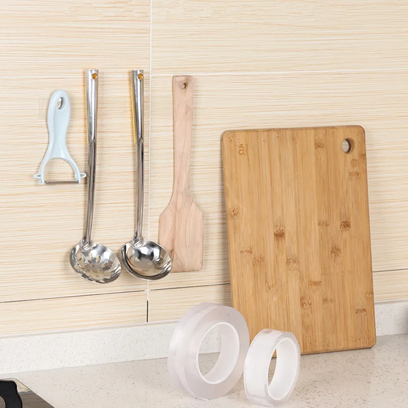 Двухсторонняя клейкая многофункциональная прозрачная моющаяся лента без следов