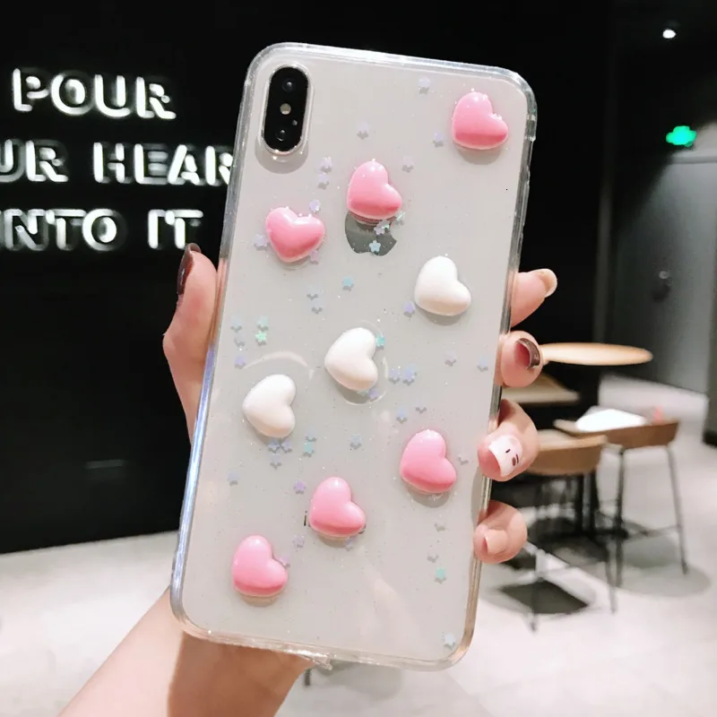 Cloud accessories mobile phone case for iPhone X XS XR XSMax 8 7 6 6S PluS transparent epoxy anti-fall protection back cover |