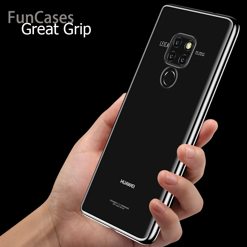 For Huawei Mate 20 Pro Case Cover Luxury Laser Plating TPU Back Soft Transparent Silicone Shockproof Coque | Мобильные телефоны и