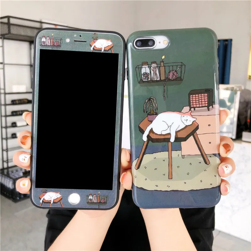 Чехол для iPhone XS MAX X 11 Pro XR 7 8 6 6s Plus мягкий чехол с изображением кота|Бамперы| |