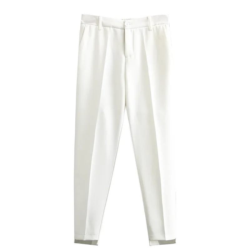 

Autumn/Winter Women Suit Pants Plus Size Cigarette Trousers Asymmetry Leg Opening Bottoms 2021 Fashion Casual Clothes