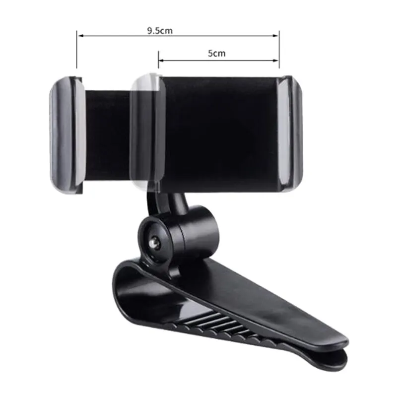 

C Universal Car Sun Visor Phone Holder Clip Adjustable Navigation GPS Mobile Phone Stand Bracket Install On Mirror Handle