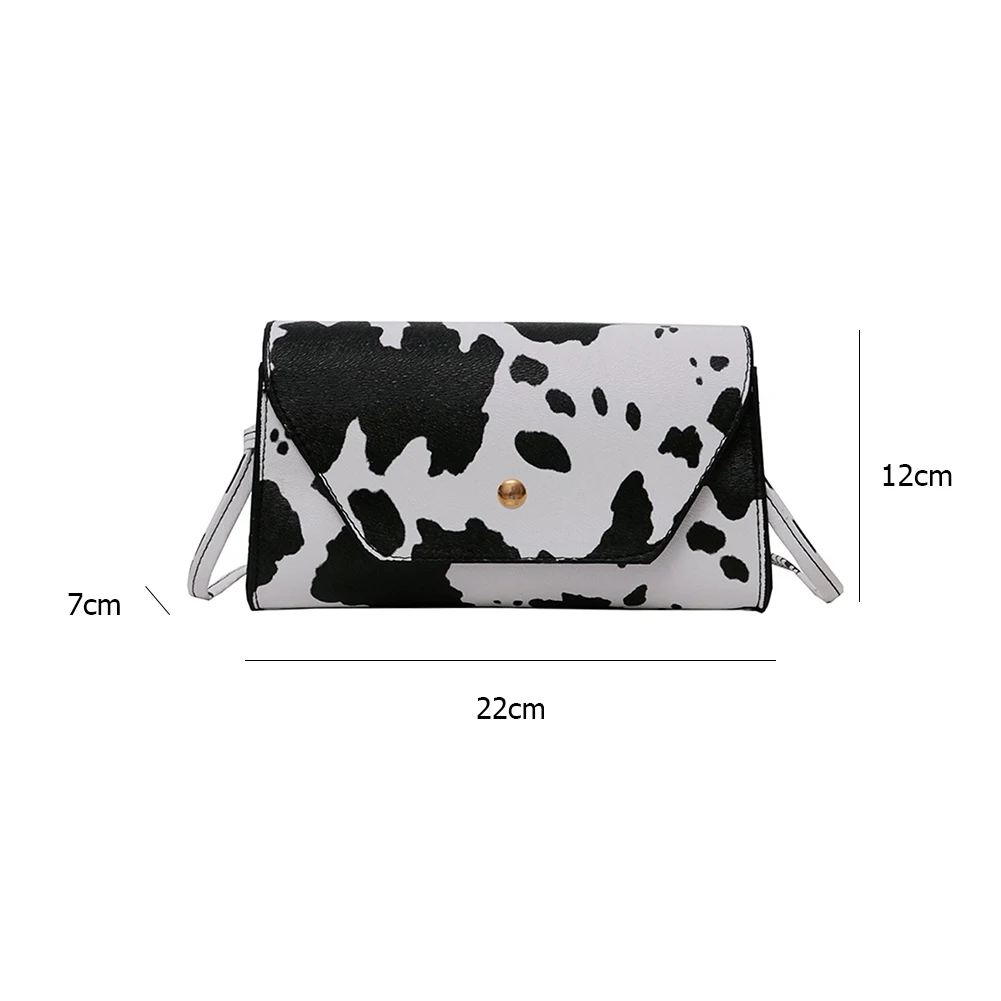 

Fashion Women Cow Printed Shoulder Bag PU Female Small Daily Crossbody Handbag Popular Simple Female Daily Bag