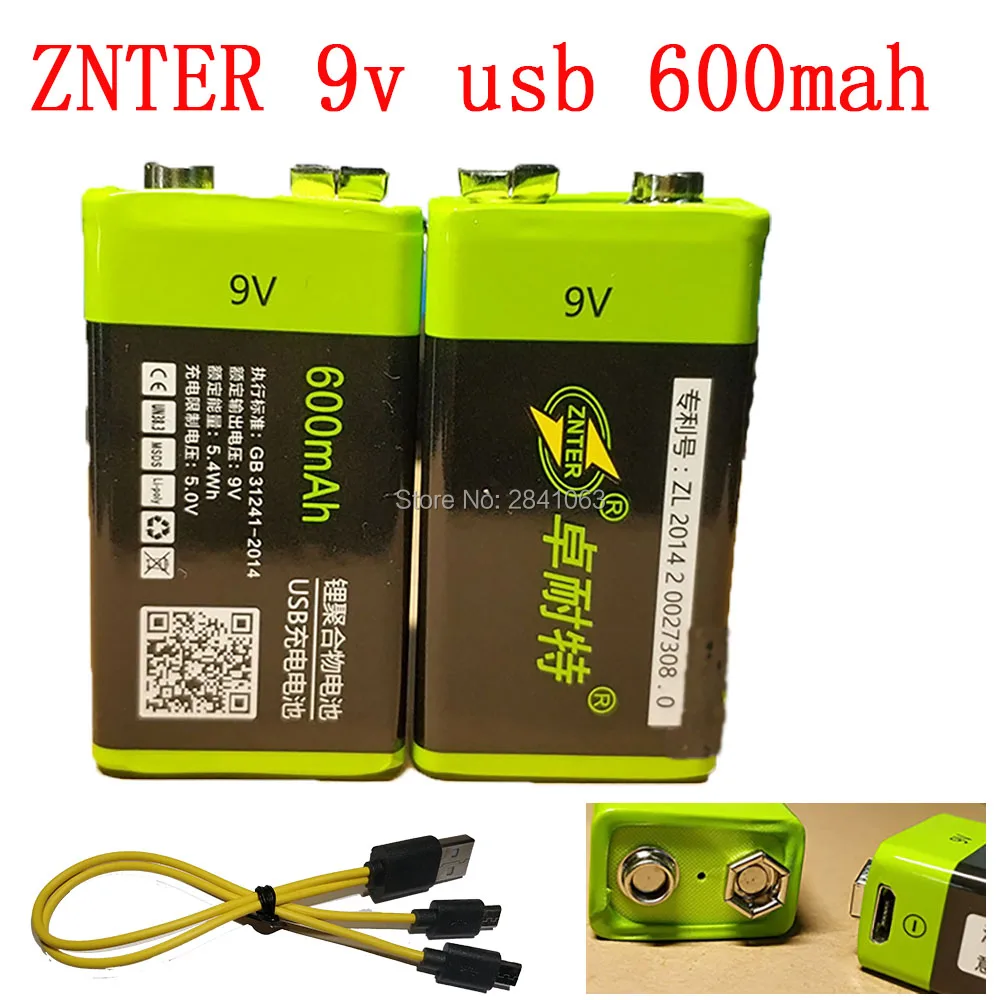 Аккумулятор ZNTER S19 Аккумуляторный литий ионный 9 В 600 мАч|battery for|battery rcbattery for rc |