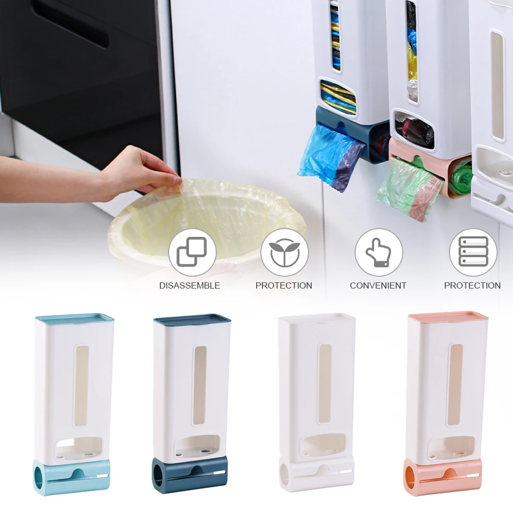 

Home Wall Hanging Kitchen Garbage Bag Storage Rack Kitchen Bathroom Plastic Bag Nordic Style Shoe Cover Storage Box Dropship