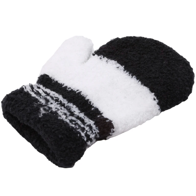 

Plush Thick Warm Baby Gloves Winter Plus Velvet Mittens Children Kid Coral Fleece Full Finger Gloves For Kids Gloves