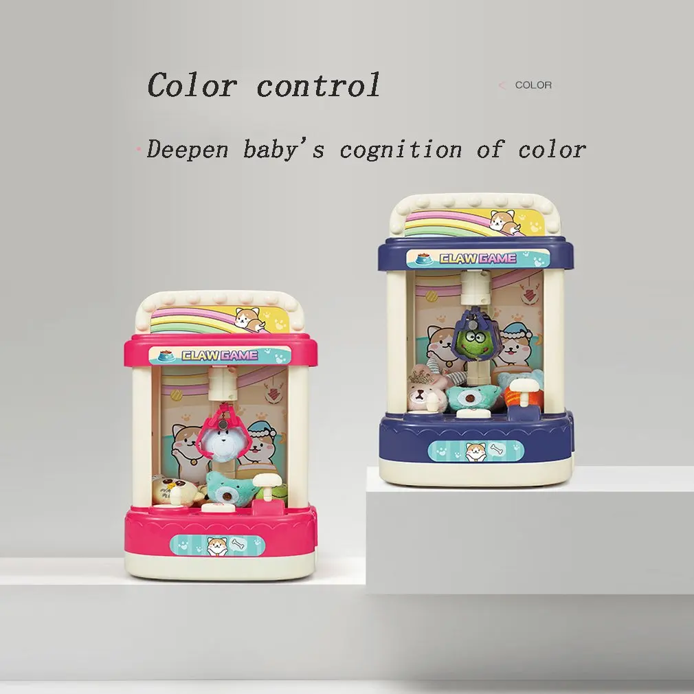 

Children Kids Coin Operated Games Remote Control Clip Doll Mini Claw Hanging Machine Dolls Crane Machines Alarm Clock Game