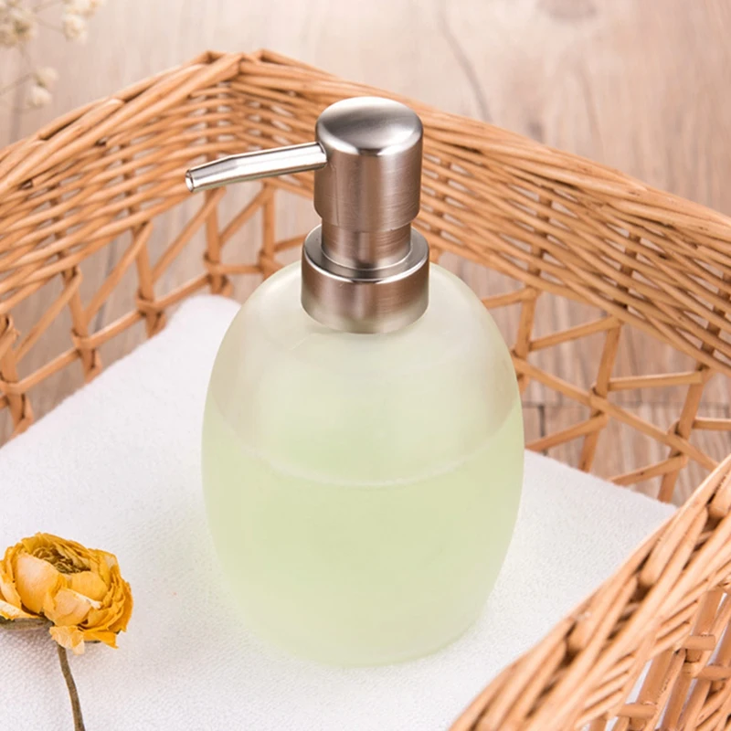 

Liquid Soap Dispensers Frosted Glass Toilet Shower Dispenser Bottles Hotel Bathroom Soap Dispenser