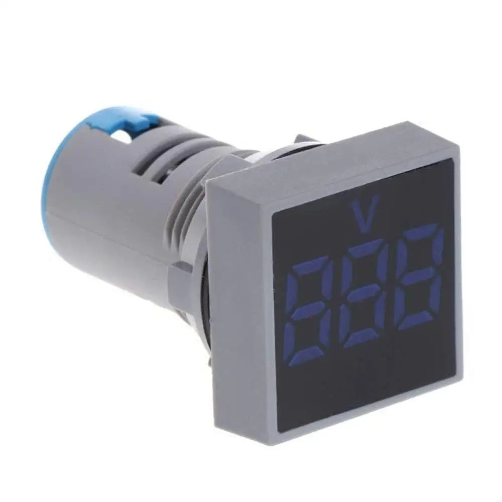 AC 12-500V Square 22 мм светодиодный цифровой дисплей Вольтметр вольтметр Индикатор напряжения сигнальная лампа световой тестер комбинированный диапазон измерения 12-500 В переменного тока - Цвет: AC 12-500V Square