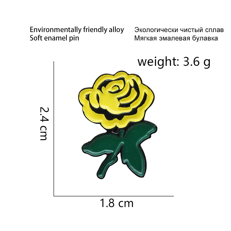Симпатичные броши в форме цветка розы мода цвета: красный желтый оранжевый синий