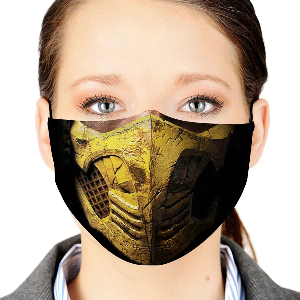Забавный-смертных Kombat рот Косплэй Рождество Для женщин мужские маски для