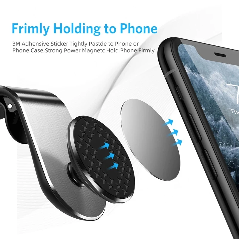 Magnetic Car Phone Holder 360 Metal Air Vent Mount Mobile Stand GPS Support For iPhone 12 11 Pro X Max 8 7 Xiaomi HuaWei