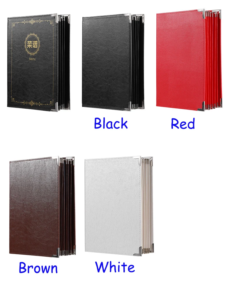 Чехол в твердом переплете для меню A4 из искусственной кожи прайс-лист с