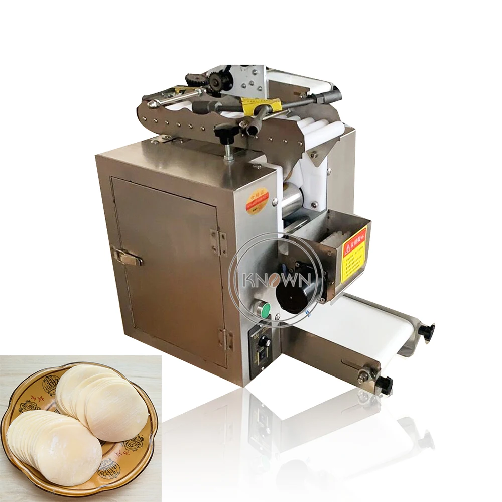 

Customized Stainless Steel Automatic Wonton Dumpling Skin Machine Roti Chapati Wrapper Maker for Sale