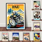 Французский Мотоцикл Авто Плакат гонки Grand Prix Спортивная Картина на холсте винтажное искусство на стену для современной гостиной домашний декор