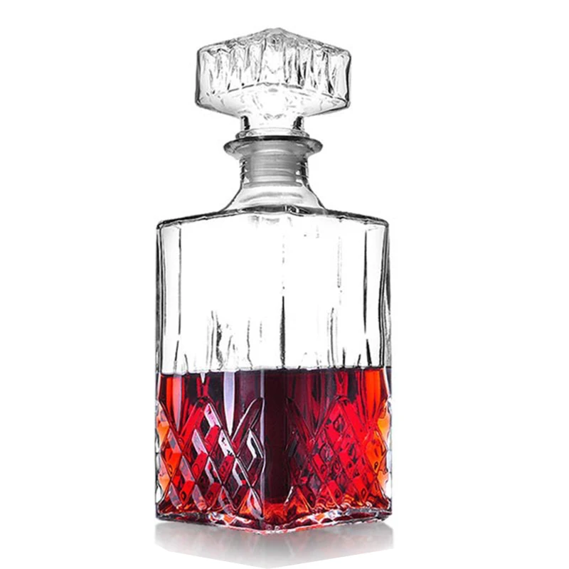 Прозрачный графин для виски Hellodream ликера с алмазным принтом стекло Бурбона 33 81