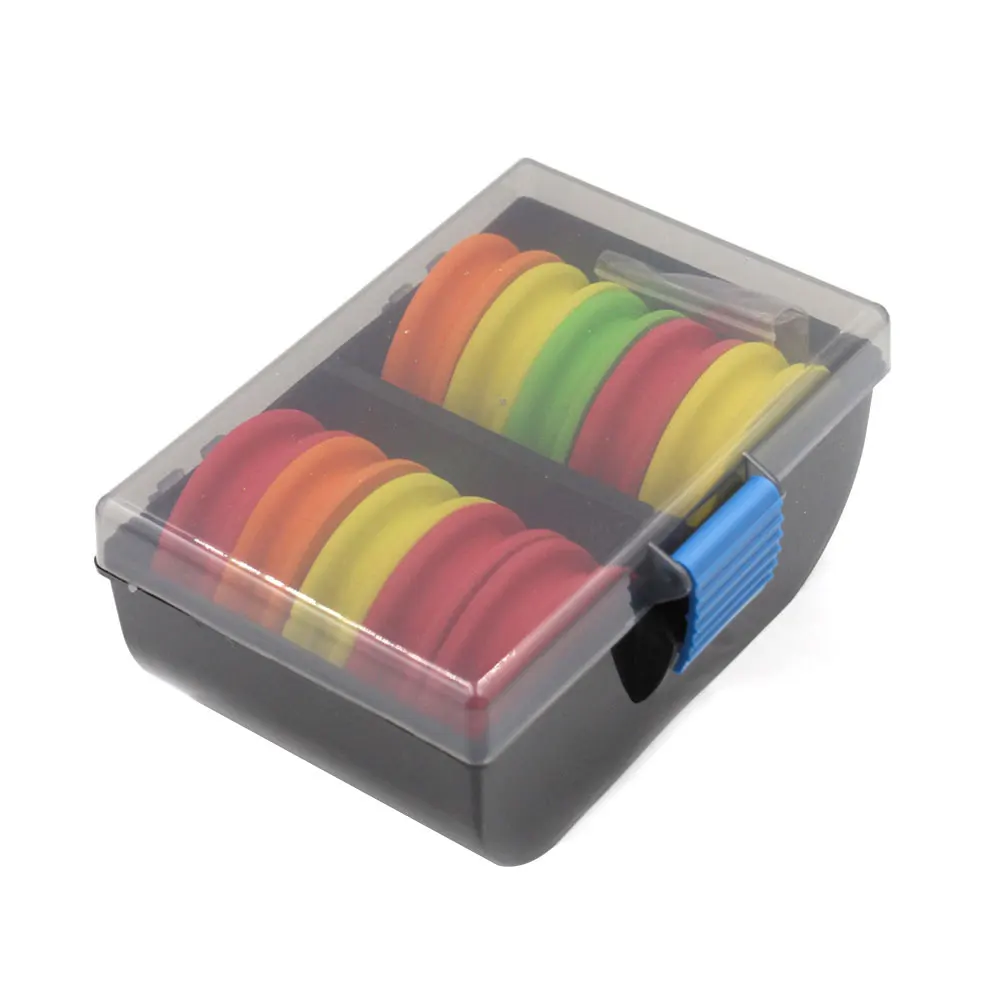 10pcs Fishing Foam Spools Fishing Line Round Coil EVA Foam Pins Fishing Line Winder Organizers Rig With Storage Box