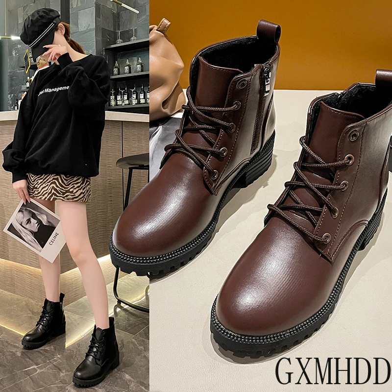 

Женские кроссовки на толстой подошве, Модные Элегантные ботильоны на молнии, сапоги, новинка осенне-зимнего сезона 2021