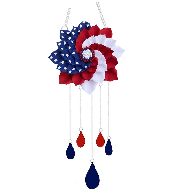 

Independence Day Wind Chime Holiday Hanging Pendant Crafts Home Decoration R3MA