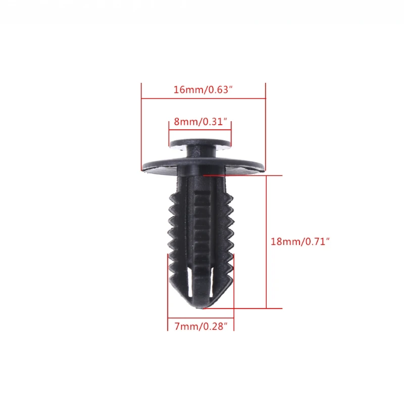 

U90C 50 Pcs Car Auto Push Type Bumper Fender Retainer Fasteners Clip for bmw