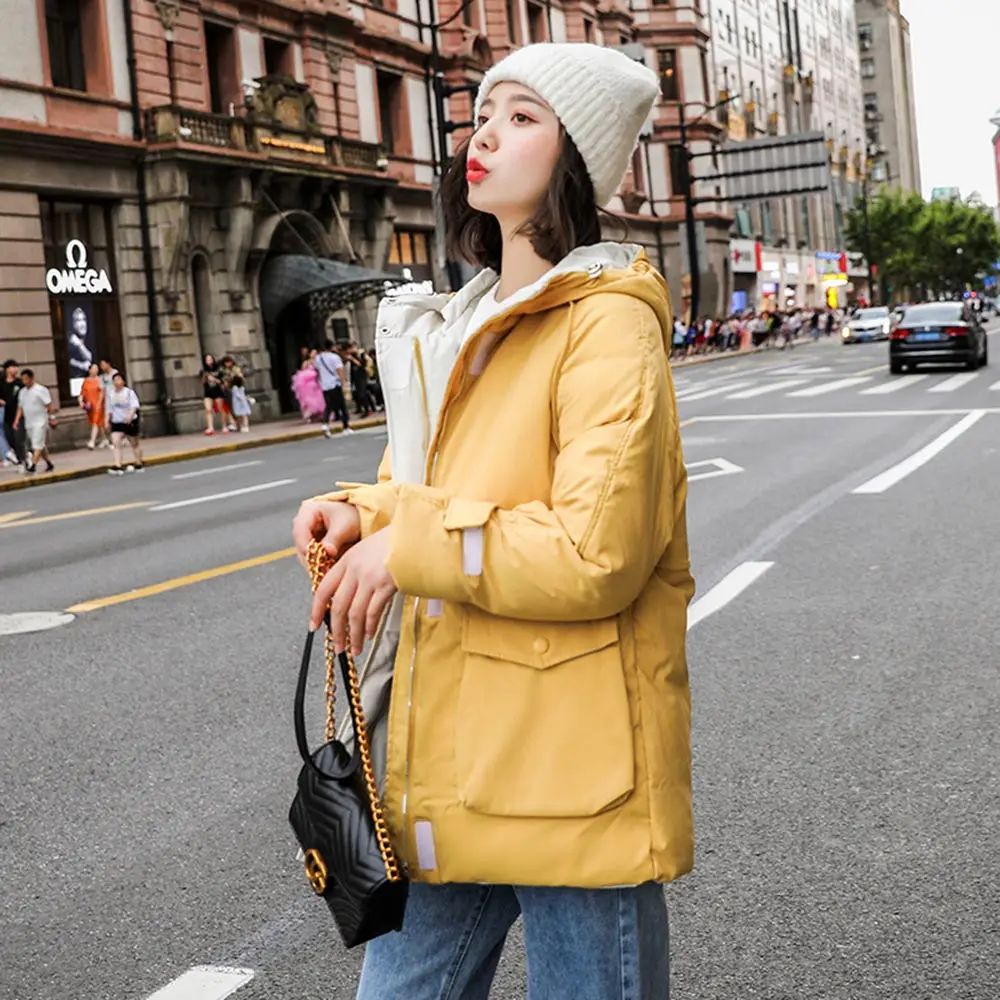 Новинка 2021 зимняя одежда длинная парка куртка Женская ветрозащитная с капюшоном