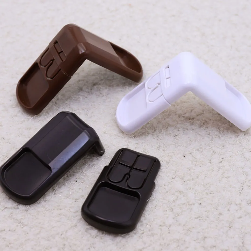 4 Pcs Multifunctional Baby Child Safety Lock Double Snap Fastener Drawer Cabinet Door Right Angle ABS Protection | Мать и ребенок