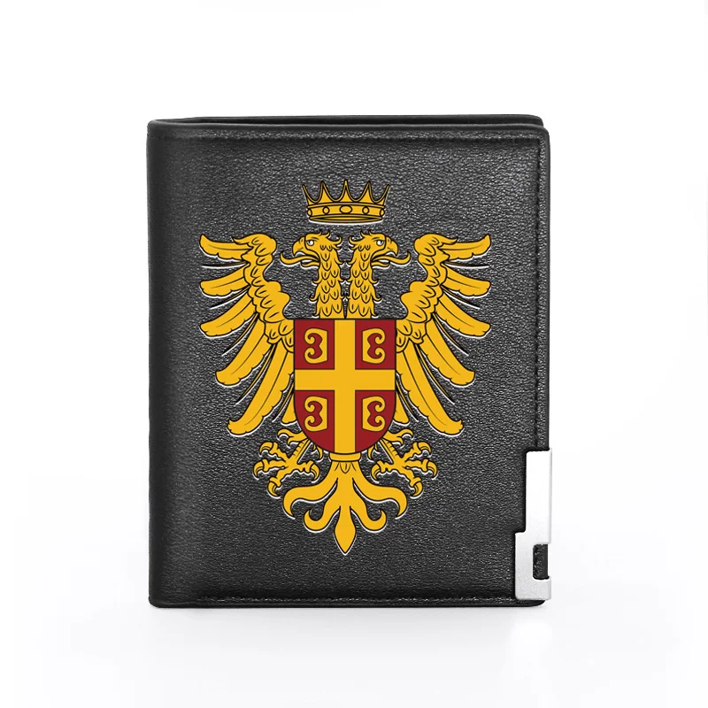 

Retro Orthodox Church Double-Headed Eagle Men's Wallet Leather Purse For Men Credit Card Holder Short Male Slim Coin Money Bags