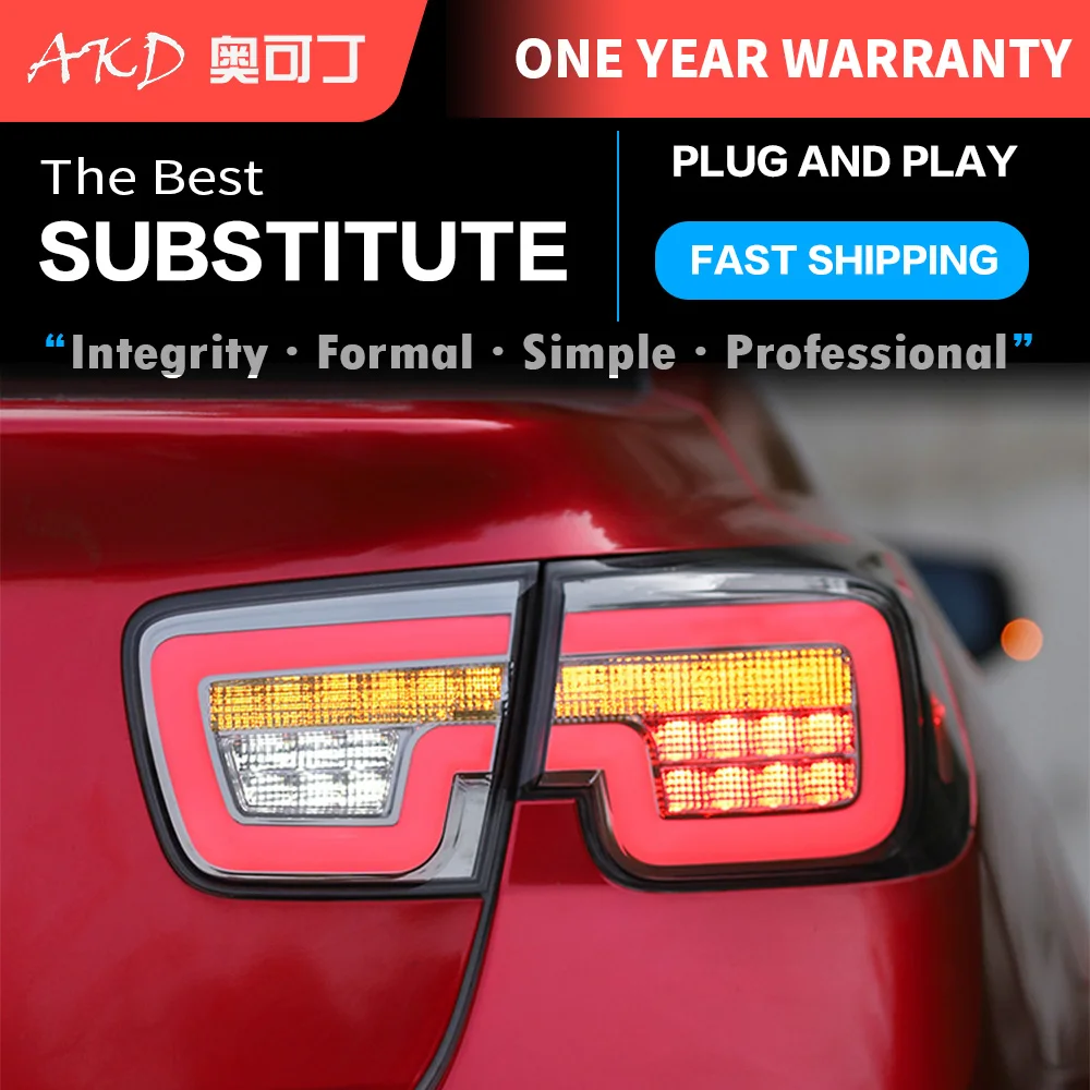 AKD tuning cars Tail lights For Chevrolet Malibu 2011-2015 Taillights LED DRL Running lights Fog lights angel eyes Rear parking
