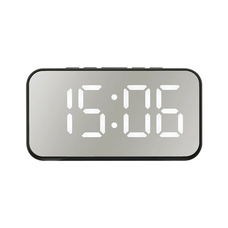 

H051 Large Display LED Digital Alarm Clocks Electronic Mirror Clock with Snooze Function Auto Dim Mode Temperature Display