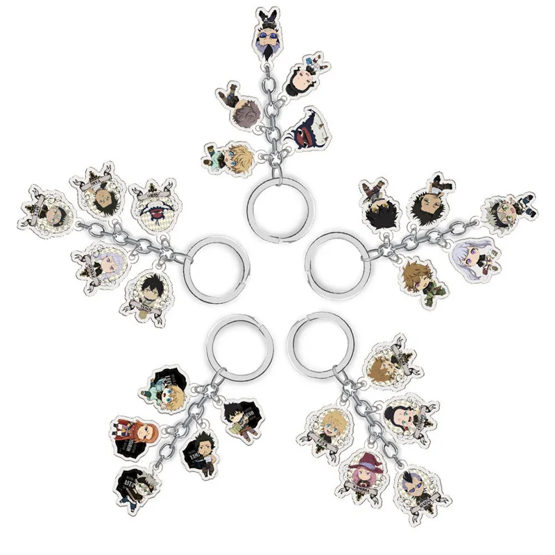 Брелок с японским аниме чёрным клевером брелок мультяшной фигуркой автомобиля