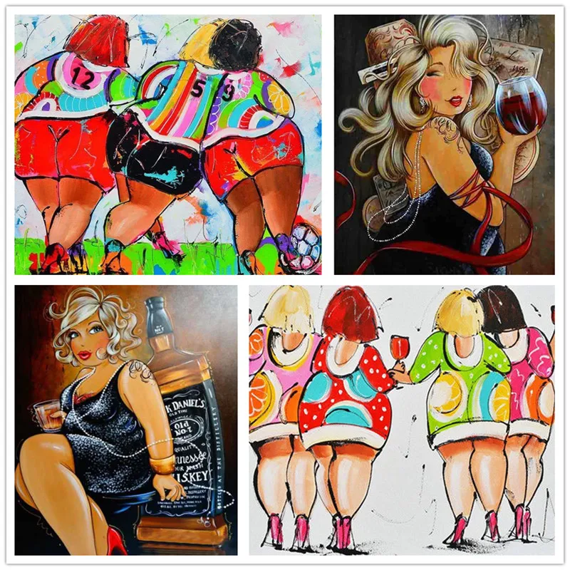 Алмазная картина для полных женщин на туалете полный круглый набор рукоделия 5D