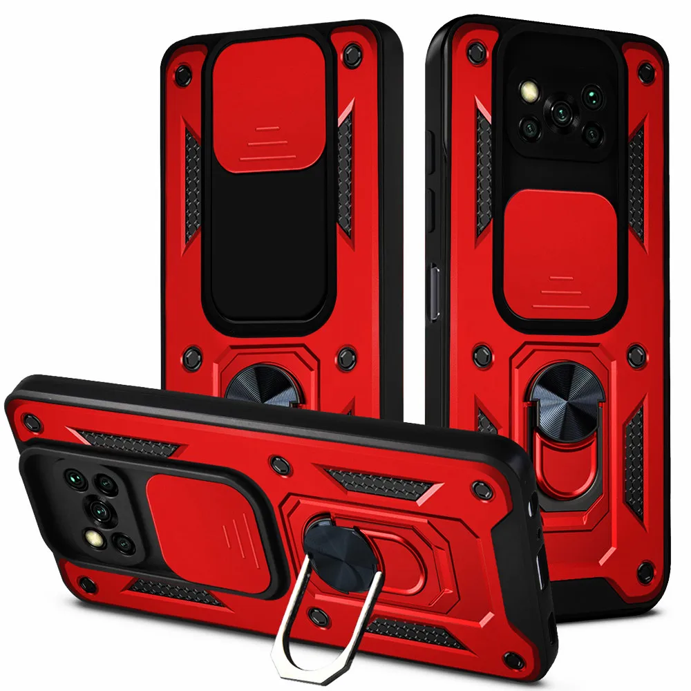 

Poco X3 Pro NFC Case Lens Protection ShockProof Phone Cover For Xiaomi Pocophone Pocox3 Pro NFC Poco X 3 Pro Magnetic Ring Coque