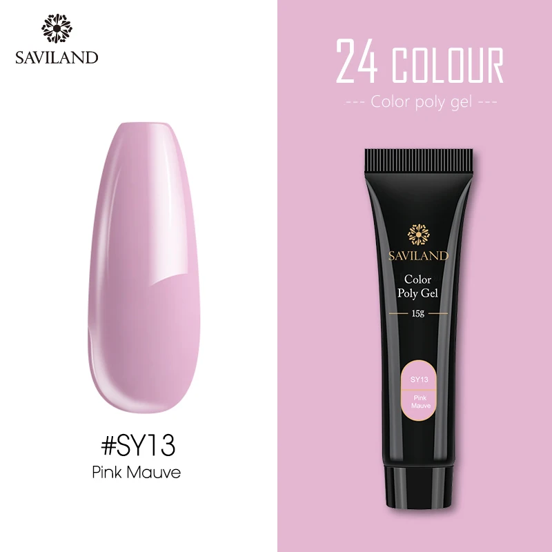 SAVILAND 15g Color Poly Gel Finger Extension 30g Red Blue Yellow Poly Gel Nail Gel Camouflage Soak Off UV Hard Fast Builder Gel - Цвет: 15G SY13