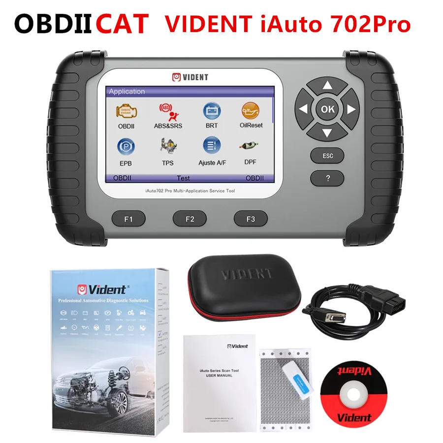 OBDIICAT VIDENT iAuto 702 Pro для ABS/SRS/EPB/DPF до 19 Maintenances 3 года бесплатное обновление онлайн