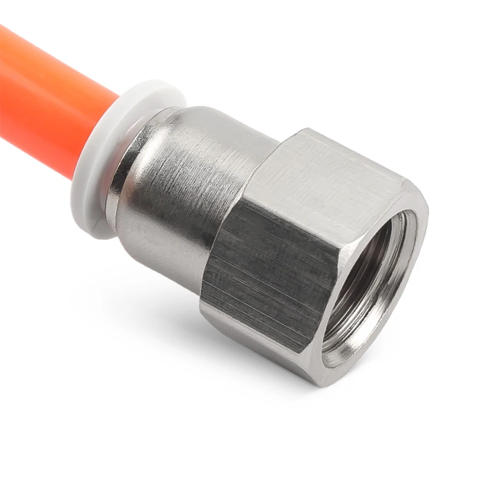 PCF Белый воздушный шланг трубы 4 6 8 10 12 Пневматический коннектор Быстрый 1/8" 3/8" 1/2" 1/4" Женская резьба на.