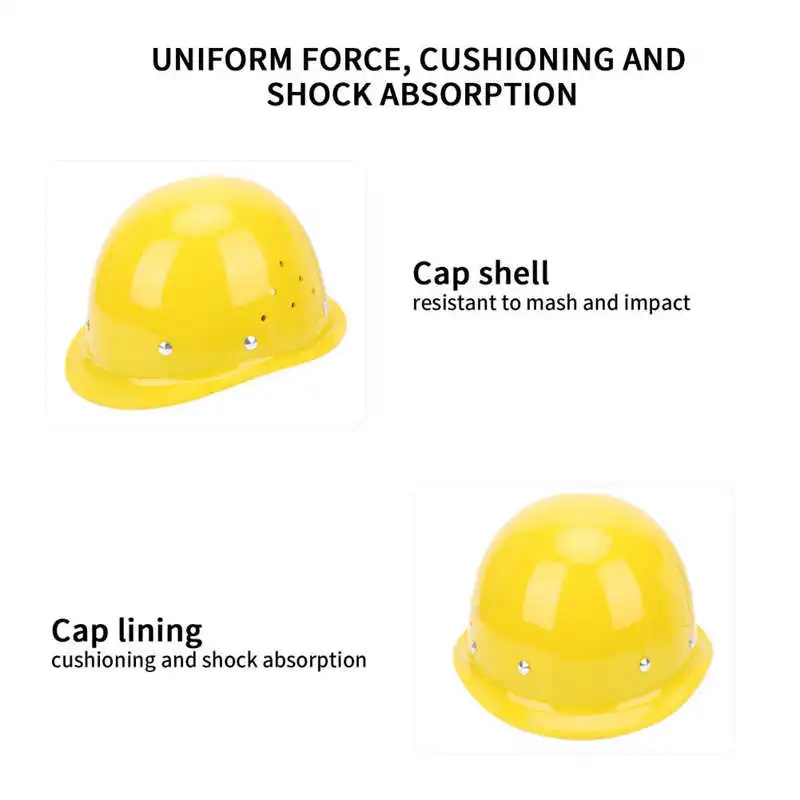 

Safety Helmet Industrial Protective Helmet Safety Adjustable Dome Hard Hat Breathable for Outdoor Construction Sites Yellow