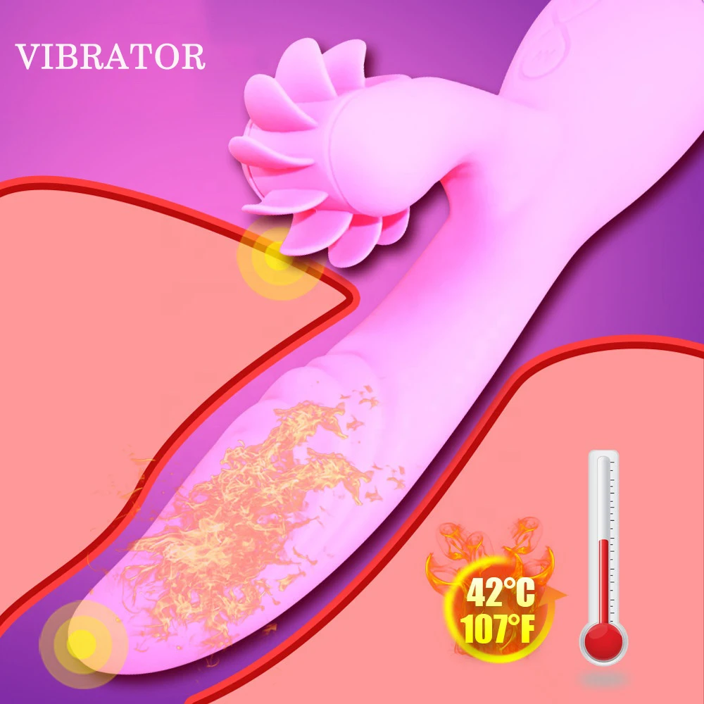 Силиконовый вибрирующий фаллоимитатор языка для мастурбации секс игрушки